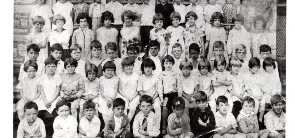 First grade at St. Edward's parochial school, St. Louis. About 1928.